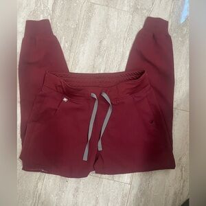 Figs Burgundy Jogger Pants